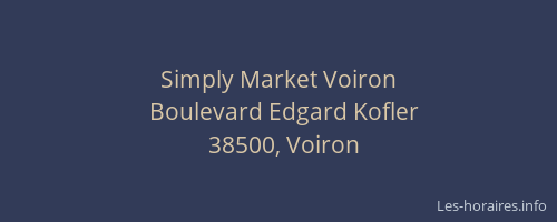 Simply Market Voiron