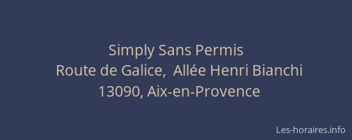 Simply Sans Permis