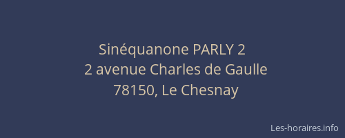 Sin&eacute;quanone PARLY 2