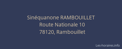 Sin&eacute;quanone RAMBOUILLET