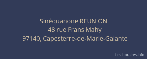Sin&eacute;quanone REUNION