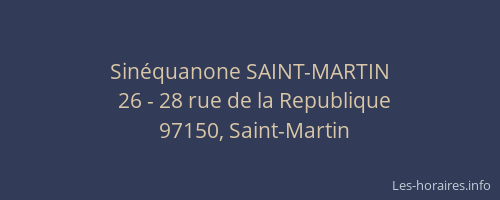 Sin&eacute;quanone SAINT-MARTIN