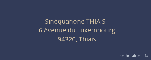 Sin&eacute;quanone THIAIS