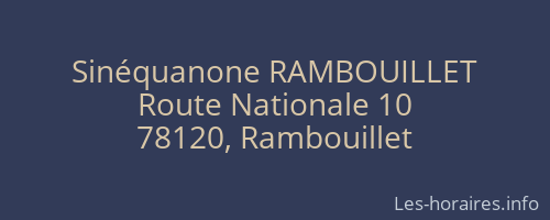 Sinéquanone RAMBOUILLET