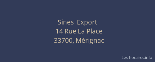 Sines  Export