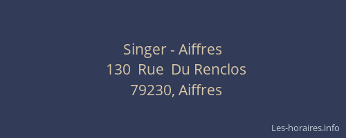 Singer - Aiffres