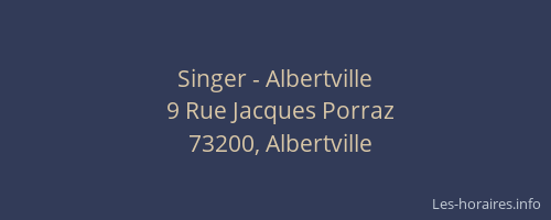 Singer - Albertville