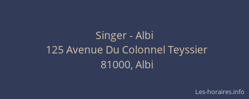 Singer - Albi
