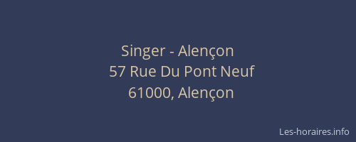 Singer - Alençon