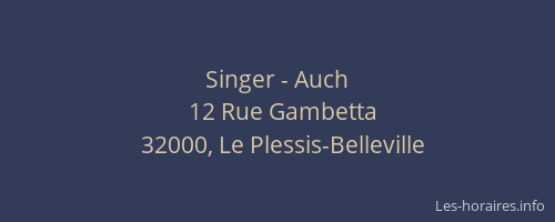 Singer - Auch