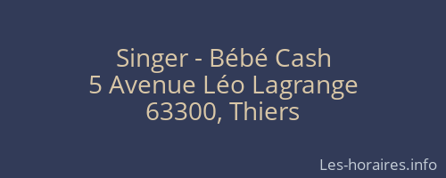 Singer - Bébé Cash