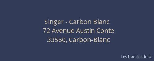 Singer - Carbon Blanc