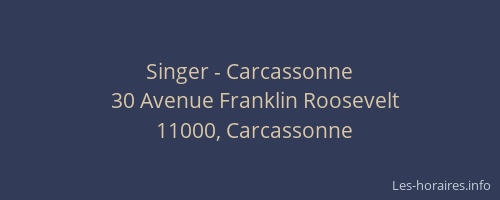 Singer - Carcassonne