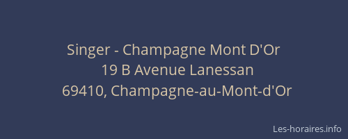 Singer - Champagne Mont D'Or