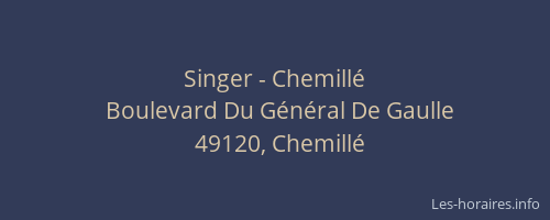 Singer - Chemillé