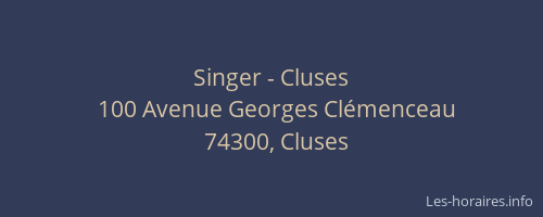 Singer - Cluses