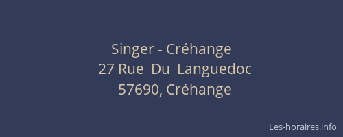 Singer - Créhange