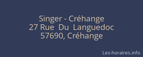 Singer - Créhange