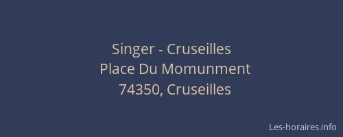 Singer - Cruseilles