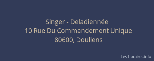 Singer - Deladienn&eacute;e