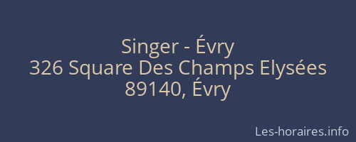 Singer - &Eacute;vry