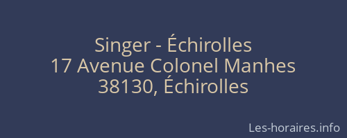 Singer - Échirolles