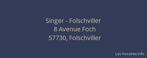 Singer - Folschviller