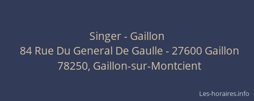 Singer - Gaillon