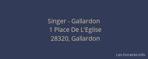 Singer - Gallardon