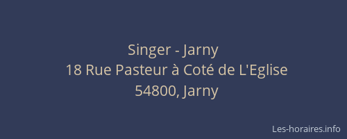 Singer - Jarny