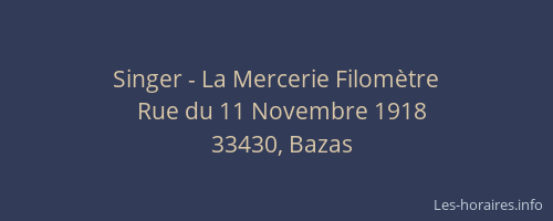 Singer - La Mercerie Filomètre