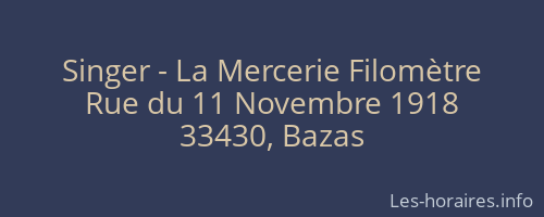 Singer - La Mercerie Filomètre