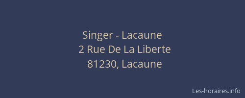 Singer - Lacaune