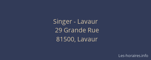 Singer - Lavaur