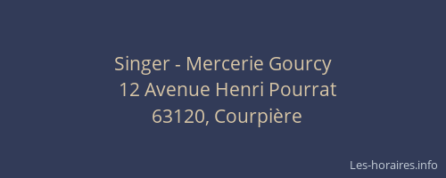 Singer - Mercerie Gourcy