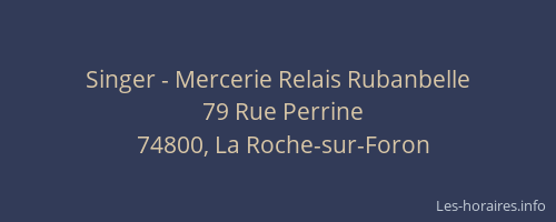Singer - Mercerie Relais Rubanbelle