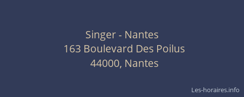 Singer - Nantes