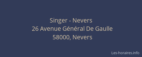 Singer - Nevers