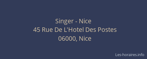 Singer - Nice