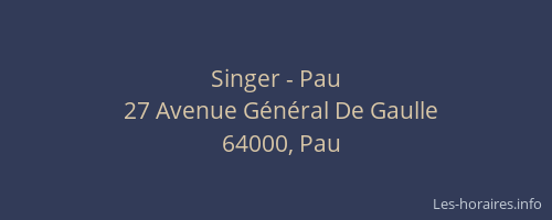 Singer - Pau