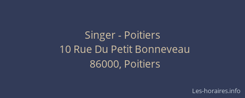 Singer - Poitiers