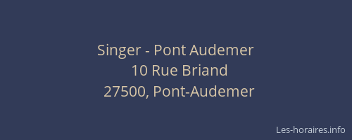 Singer - Pont Audemer