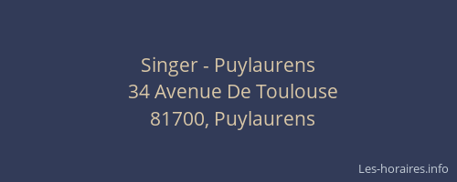 Singer - Puylaurens