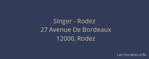 Singer - Rodez