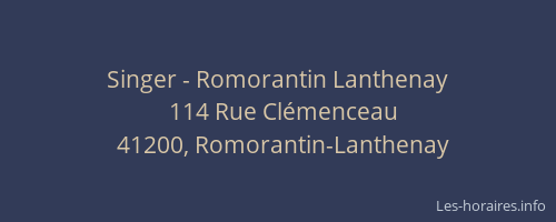 Singer - Romorantin Lanthenay