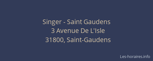 Singer - Saint Gaudens