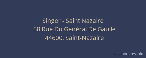 Singer - Saint Nazaire