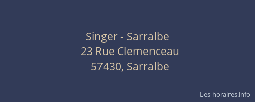 Singer - Sarralbe