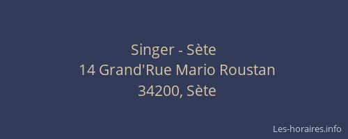 Singer - Sète
