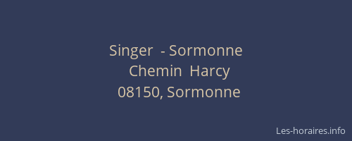 Singer  - Sormonne